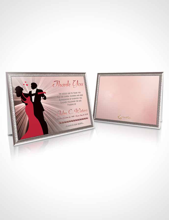 Funeral Thank You Card Template Midnight Dancing Ruby Sunrise