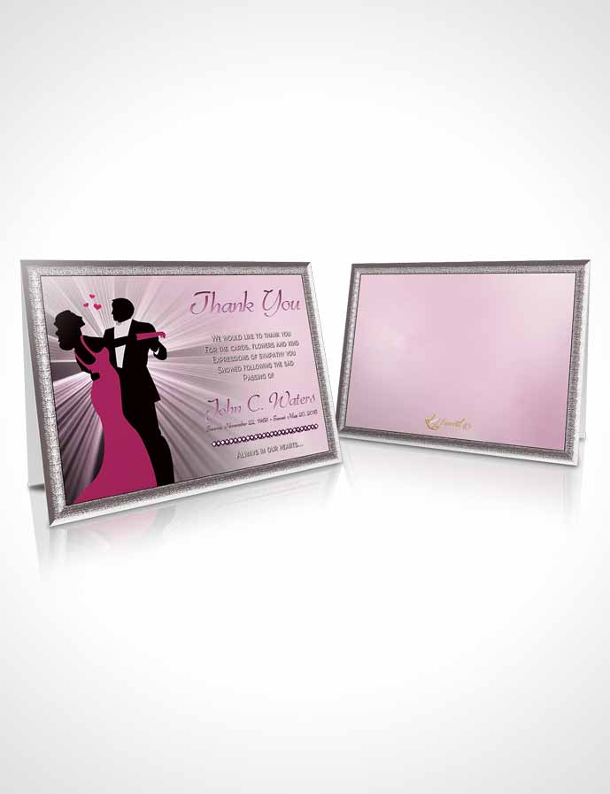 Funeral Thank You Card Template Midnight Dancing Tenderness
