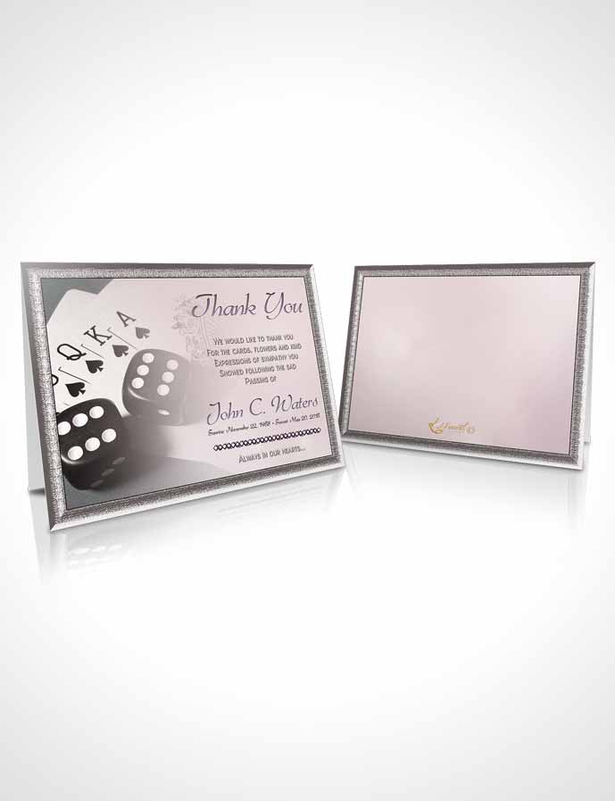 Funeral Thank You Card Template Midnight Double Down