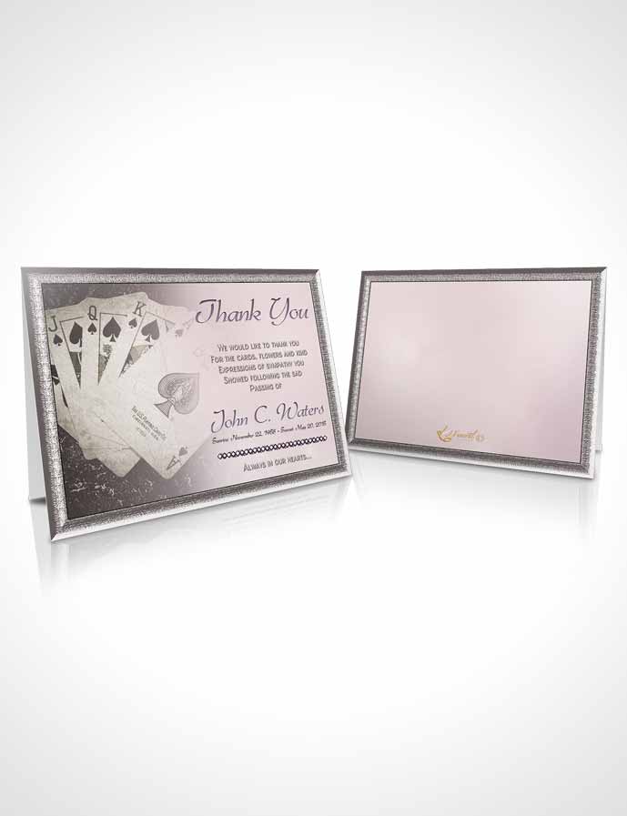 Funeral Thank You Card Template Midnight King of Hands