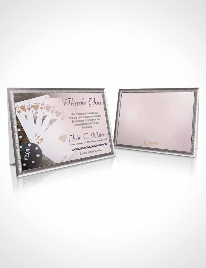 Funeral Thank You Card Template Midnight Royal Flush
