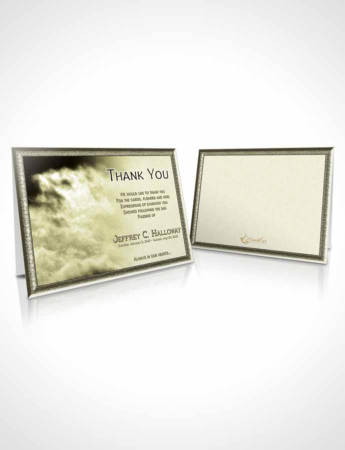 Funeral Thank You Card Template Misty Rustic Clouds