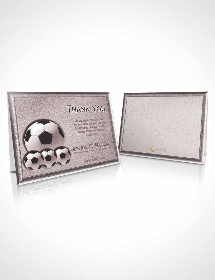 Funeral Thank You Card Template Morning Pearl Soccer Star