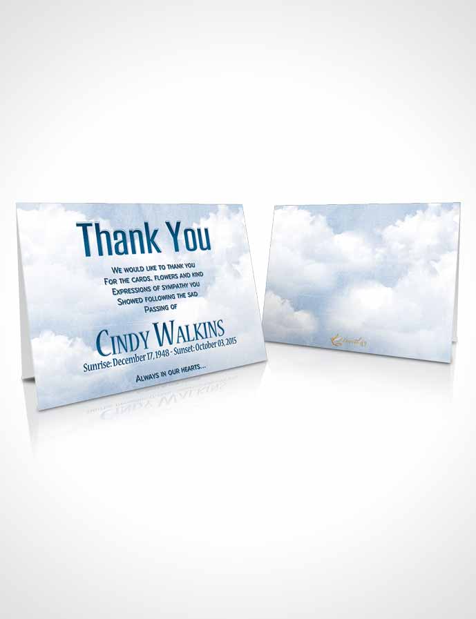 Funeral Thank You Card Template Natural Elegance Blue Waters