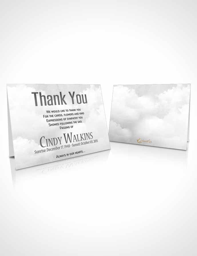 Funeral Thank You Card Template Natural Elegance Elegant Black and White