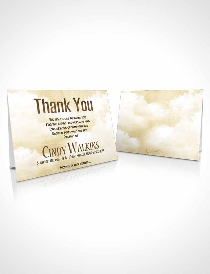 Funeral Thank You Card Template Natural Elegance Golden Canyon