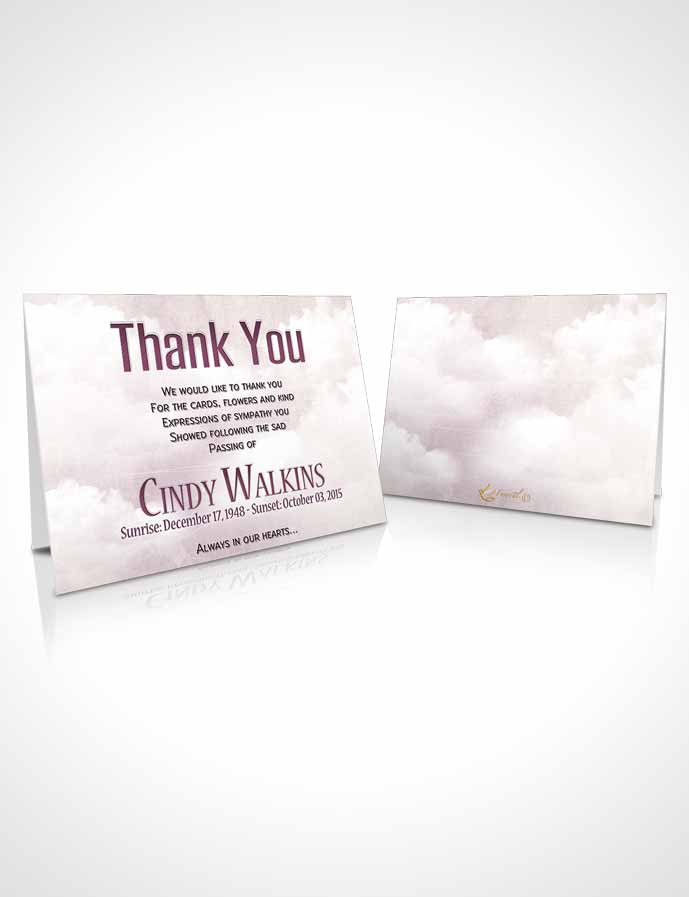 Funeral Thank You Card Template Natural Elegance Lavender Beauty