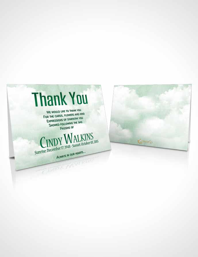 Funeral Thank You Card Template Natural Elegance Rainforest Sky
