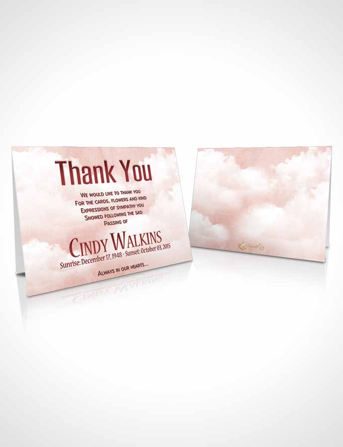 Funeral Thank You Card Template Natural Elegance Rosy Blossoms