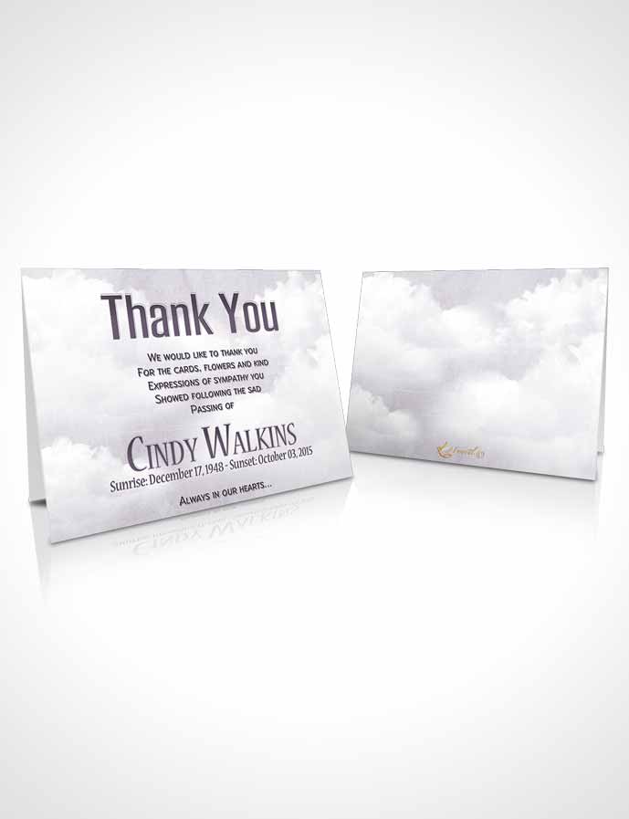 Funeral Thank You Card Template Natural Elegance Soft Lilac