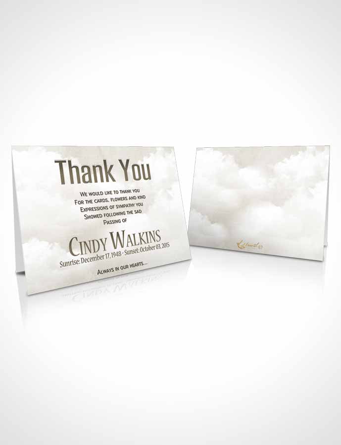 Funeral Thank You Card Template Natural Elegance Soft Vanilla