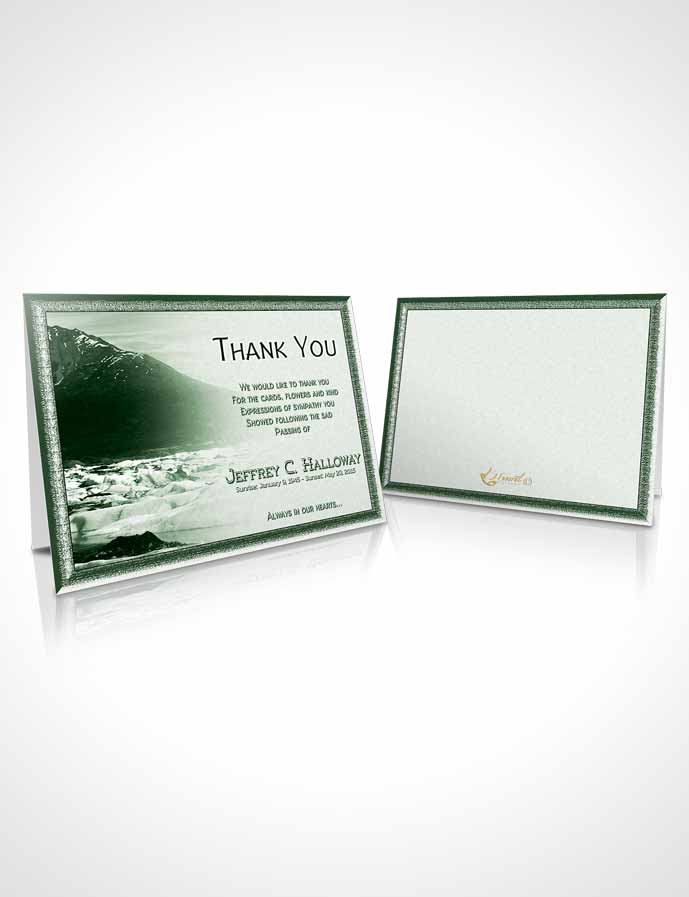 Funeral Thank You Card Template Natures Emerald Mountain
