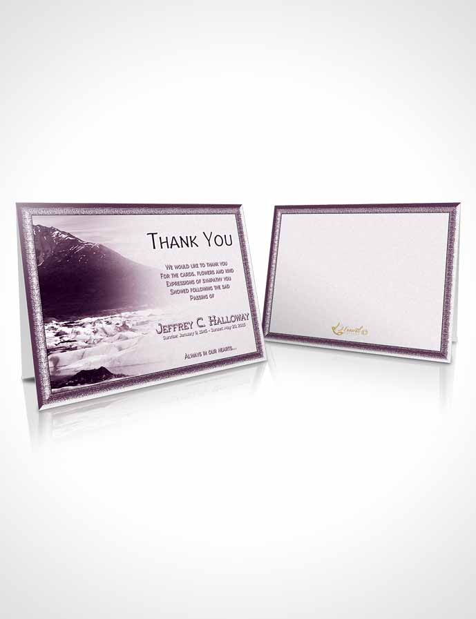 Funeral Thank You Card Template Natures Lavender Mountain