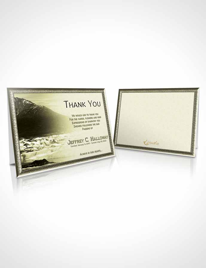 Funeral Thank You Card Template Natures Rustic Mountain