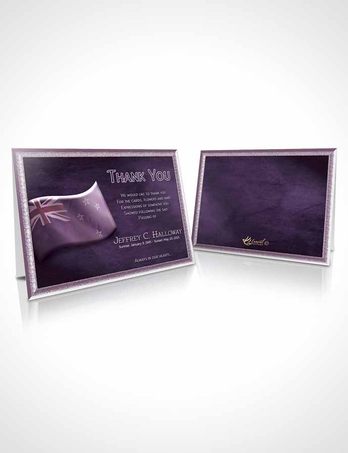 Funeral Thank You Card Template New Zealand Lavender Kiwi