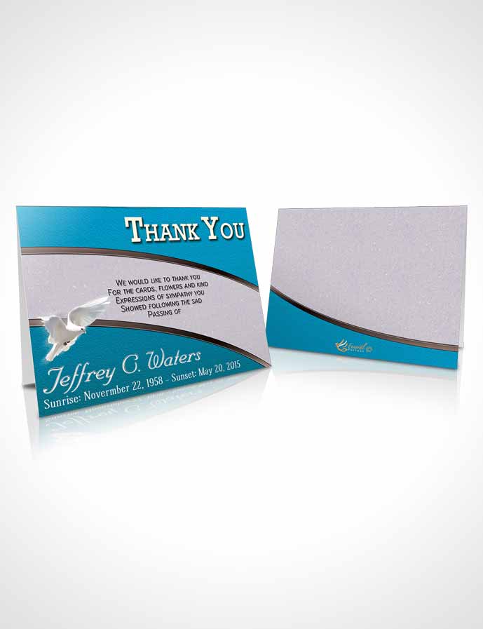 Funeral Thank You Card Template Ocean Clarity