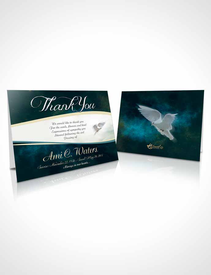 Funeral Thank You Card Template Ocean Paradise