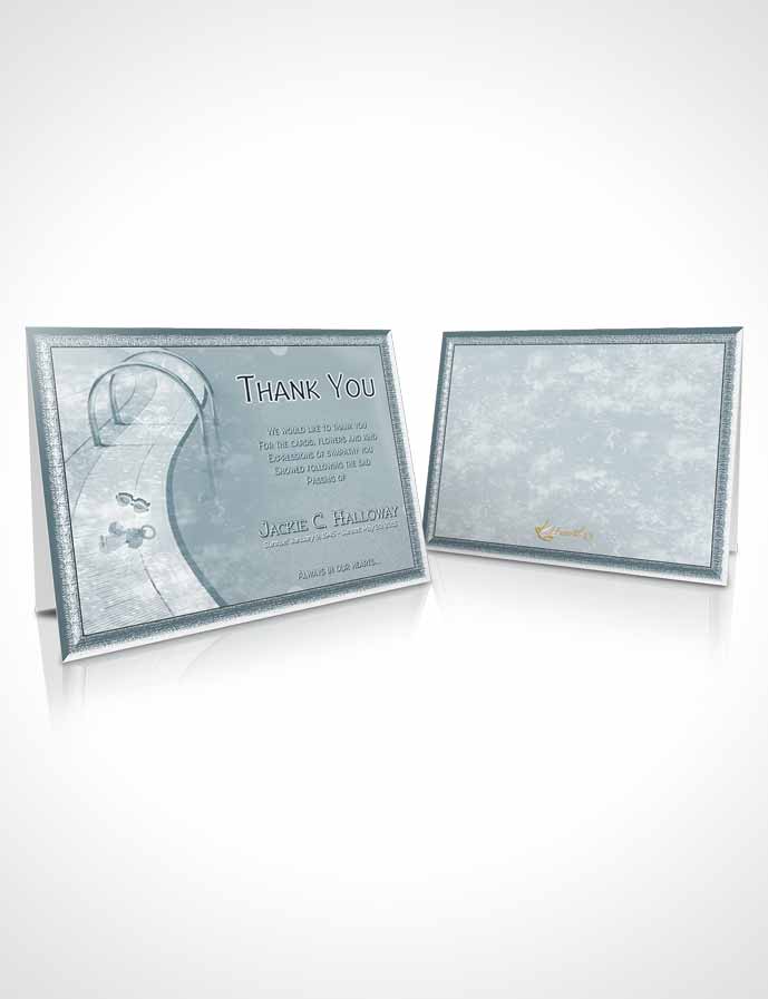 Funeral Thank You Card Template Ocean Pearl Swimming Desire
