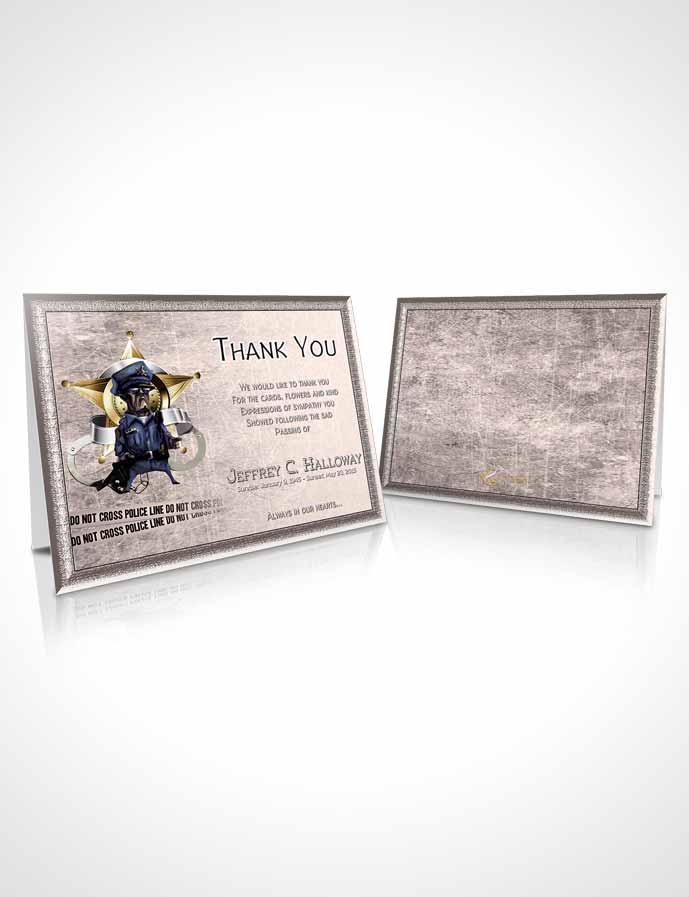 Funeral Thank You Card Template Off White Police Enforcement