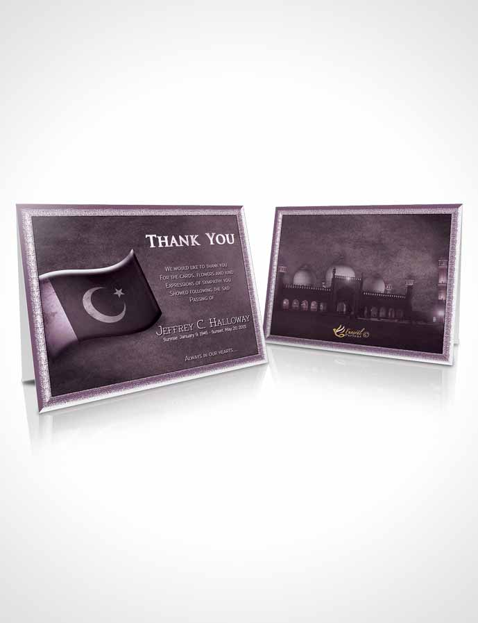 Funeral Thank You Card Template Pakistanian Lavender Love