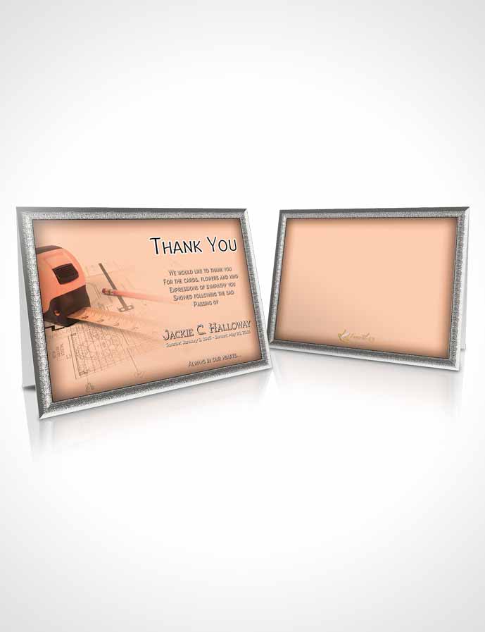 Funeral Thank You Card Template Peach Architect