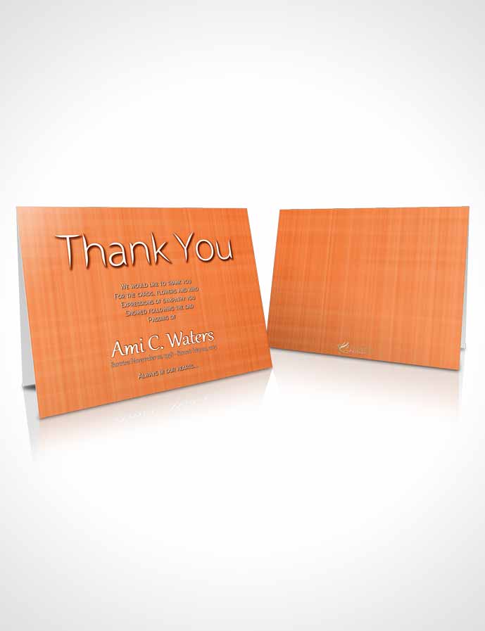 Funeral Thank You Card Template Peach Simplicity