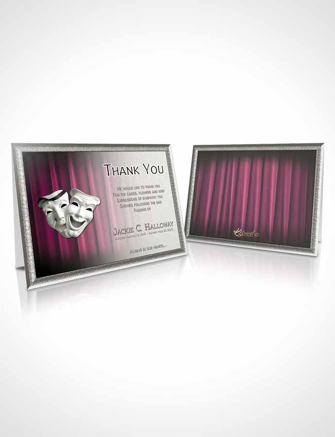 Funeral Thank You Card Template Pink Actor