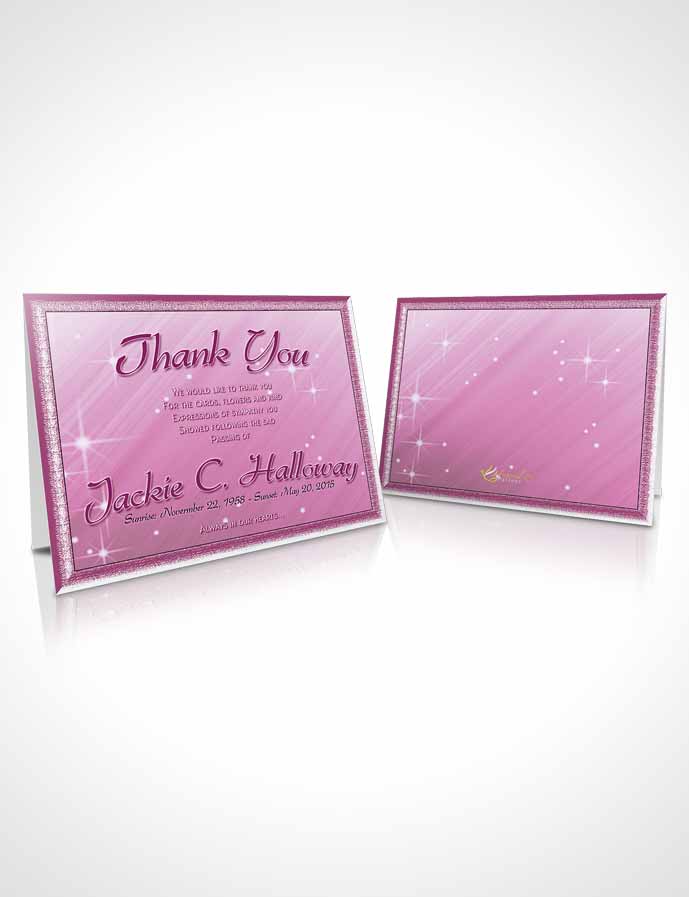 Funeral Thank You Card Template Pink Blossoms Serenity
