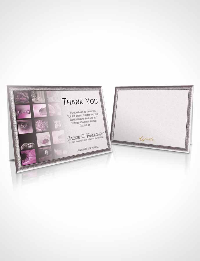 Funeral Thank You Card Template Pink Desire Photographers Dream
