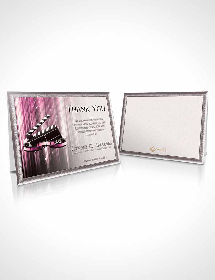 Funeral Thank You Card Template Pink Star Media Pro