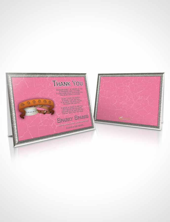 Funeral Thank You Card Template Pinky Sparky the Dog