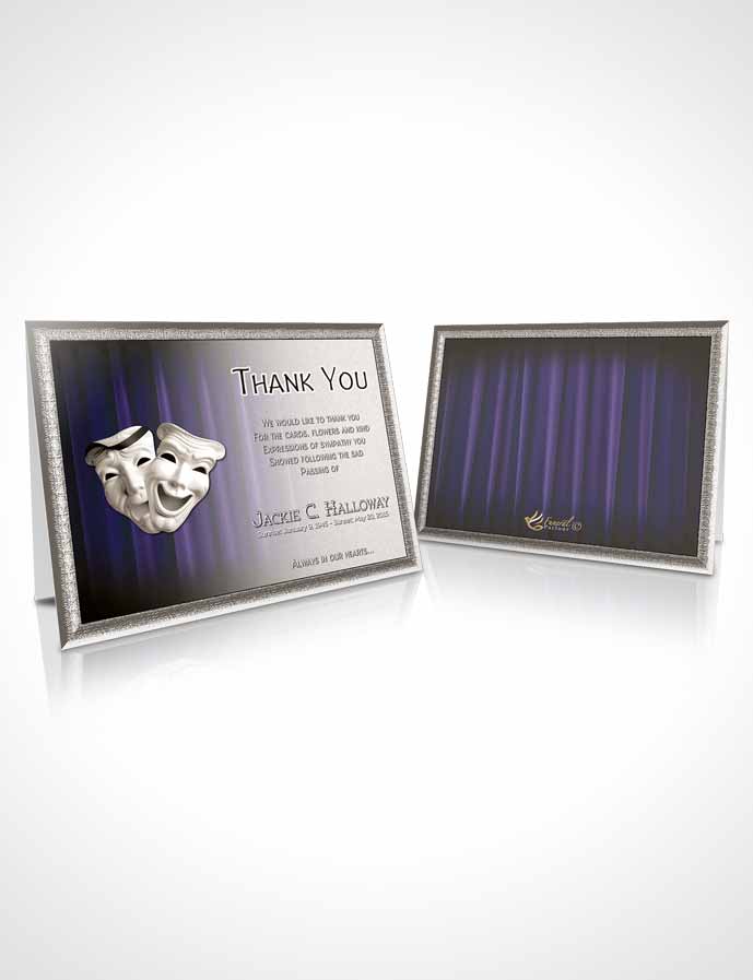 Funeral Thank You Card Template Purple Actor