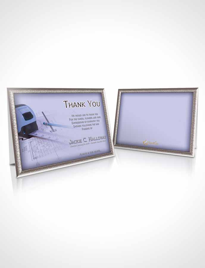 Funeral Thank You Card Template Purple Architect