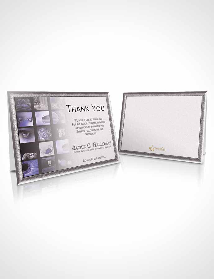 Funeral Thank You Card Template Purple Desire Photographers Dream