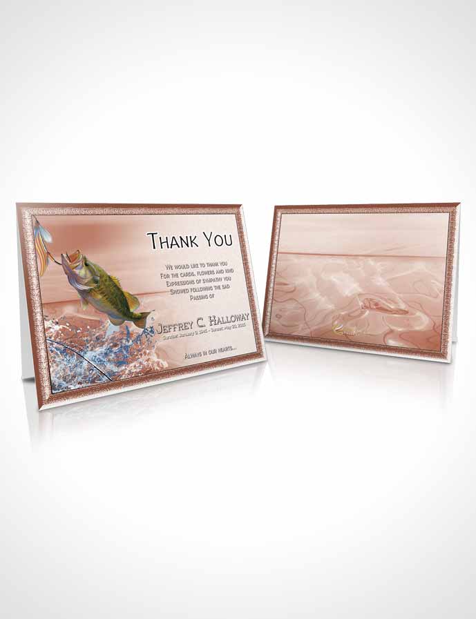 Funeral Thank You Card Template Red Waters Calm Fisherman
