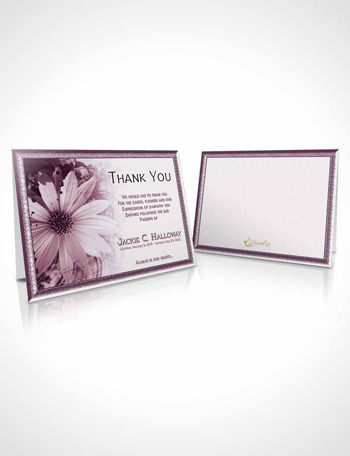 Funeral Thank You Card Template Rubellite Artistic Bouquet