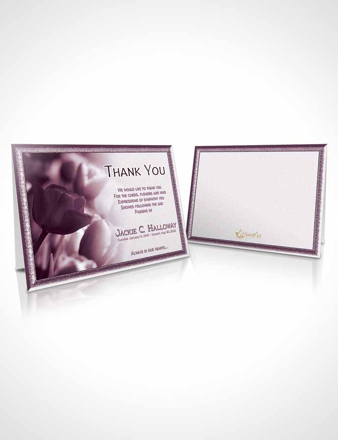 Funeral Thank You Card Template Rubellite Roses