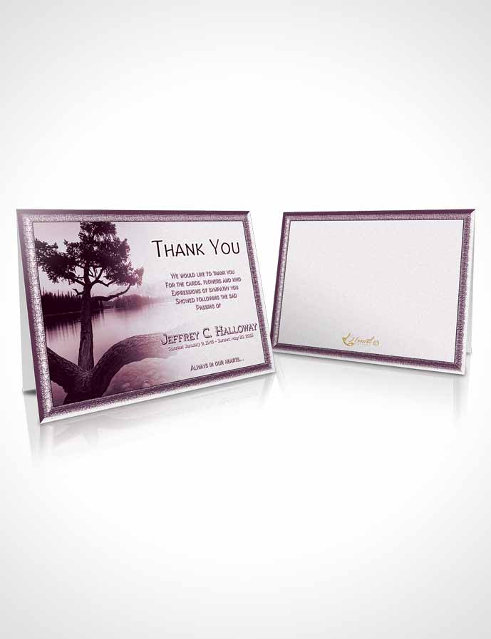 Funeral Thank You Card Template Rubellite Summer Lake