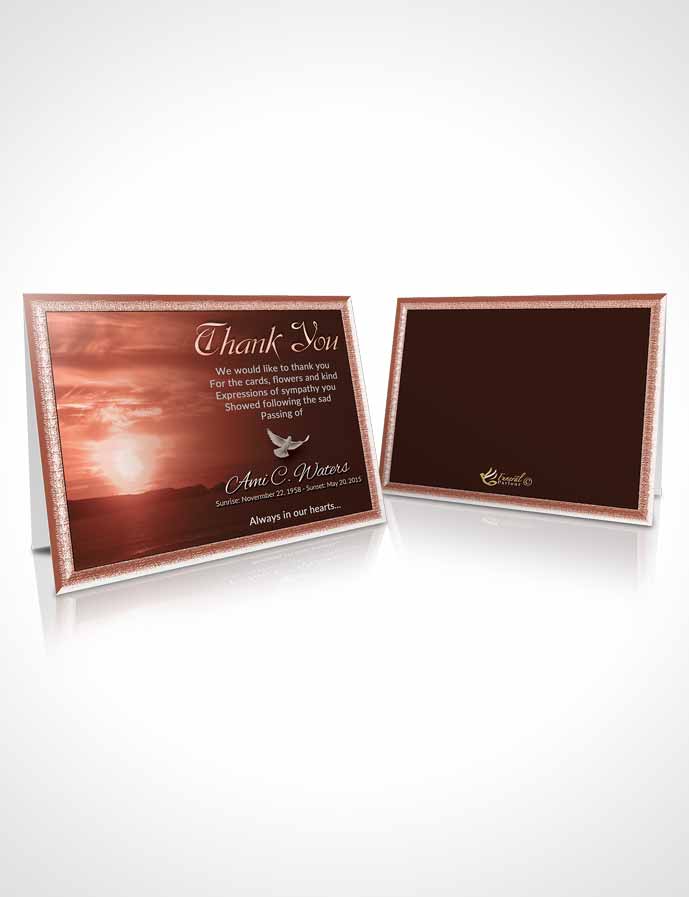Funeral Thank You Card Template Ruby Higher Power