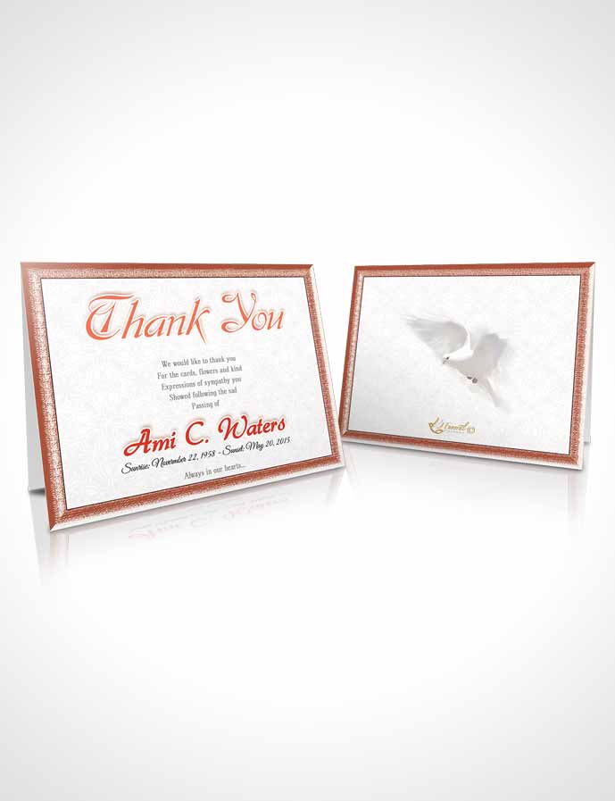 Funeral Thank You Card Template Ruby Purity