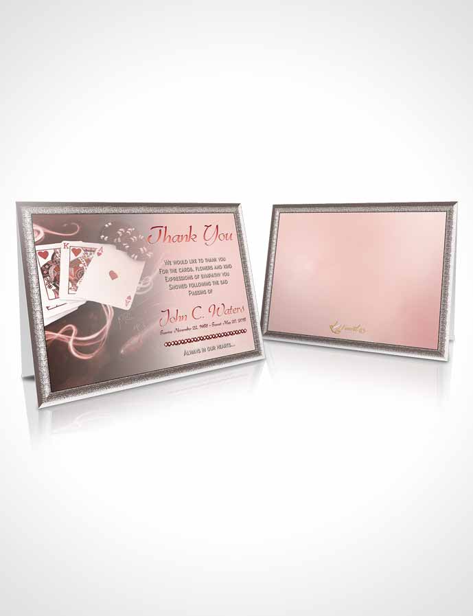 Funeral Thank You Card Template Ruby Weekend Card Game