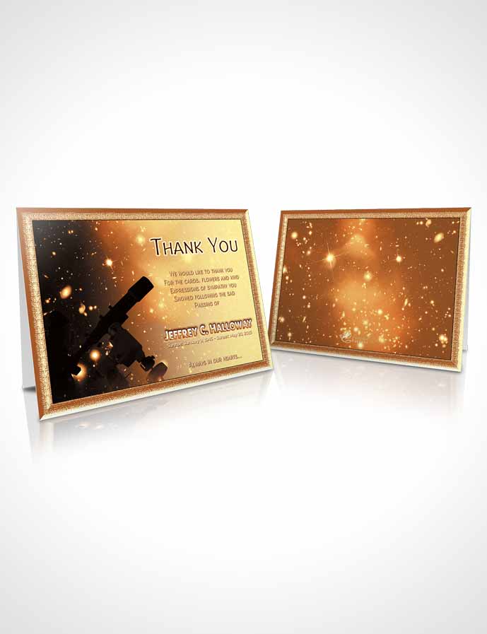 Funeral Thank You Card Template Rustic Astronomers Sky