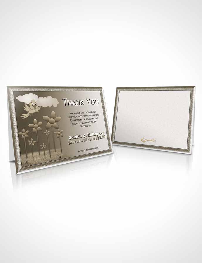 Funeral Thank You Card Template Rustic Childs Dream