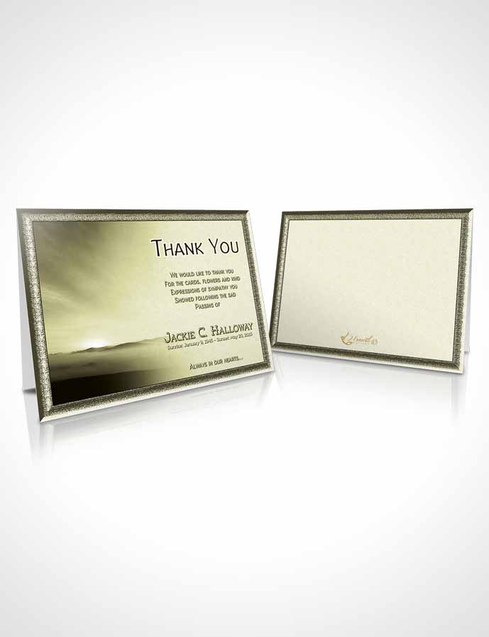 Funeral Thank You Card Template Rustic Desert Sky