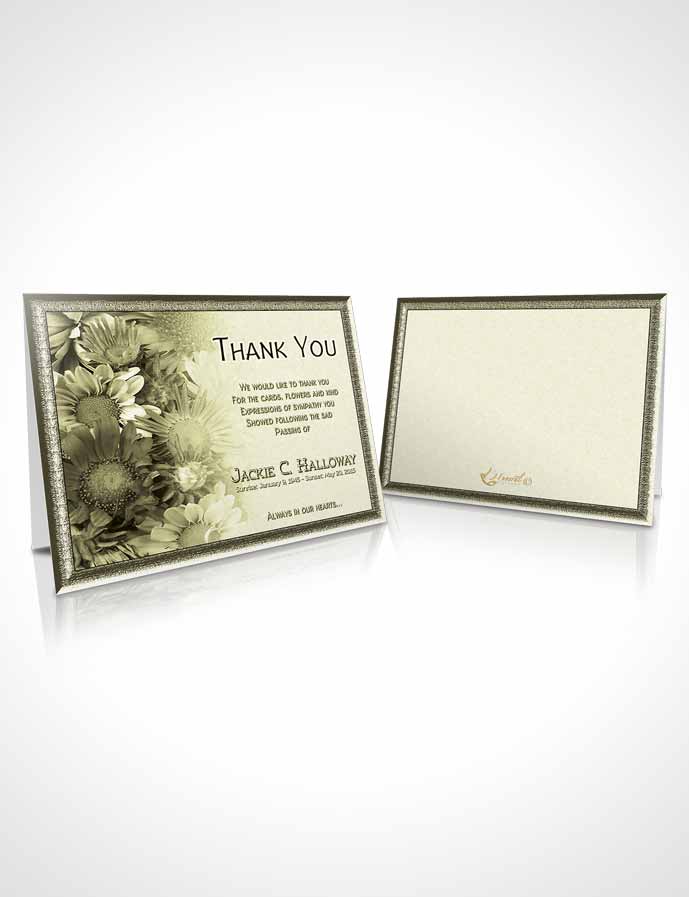 Funeral Thank You Card Template Rustic Dream Flower