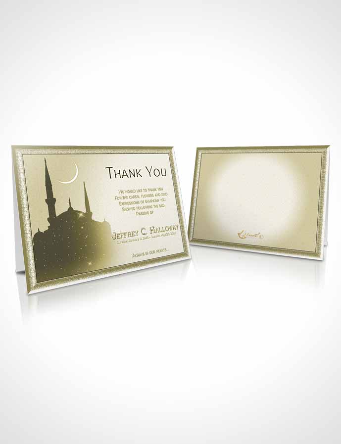 Funeral Thank You Card Template Rustic Islamic Serenity