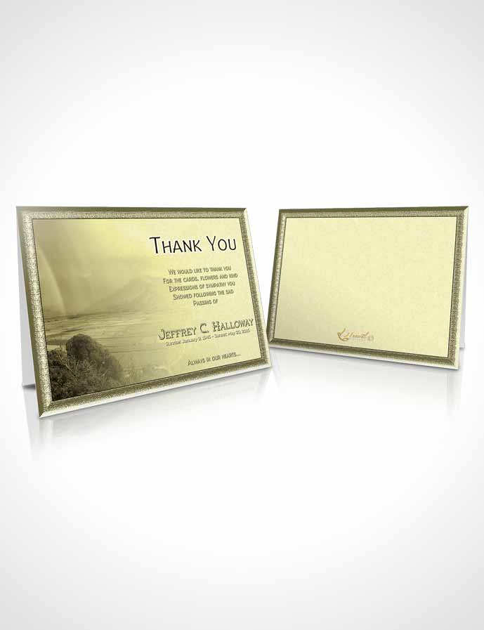 Funeral Thank You Card Template Rustic Misty Mountain