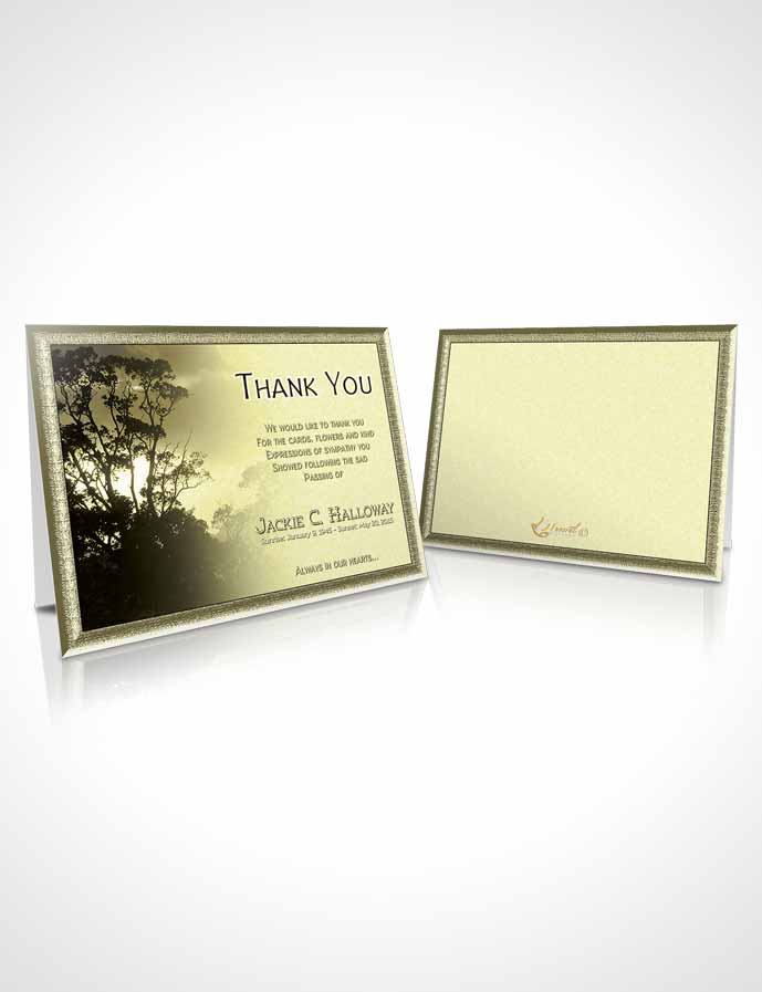 Funeral Thank You Card Template Rustic Morning Sky