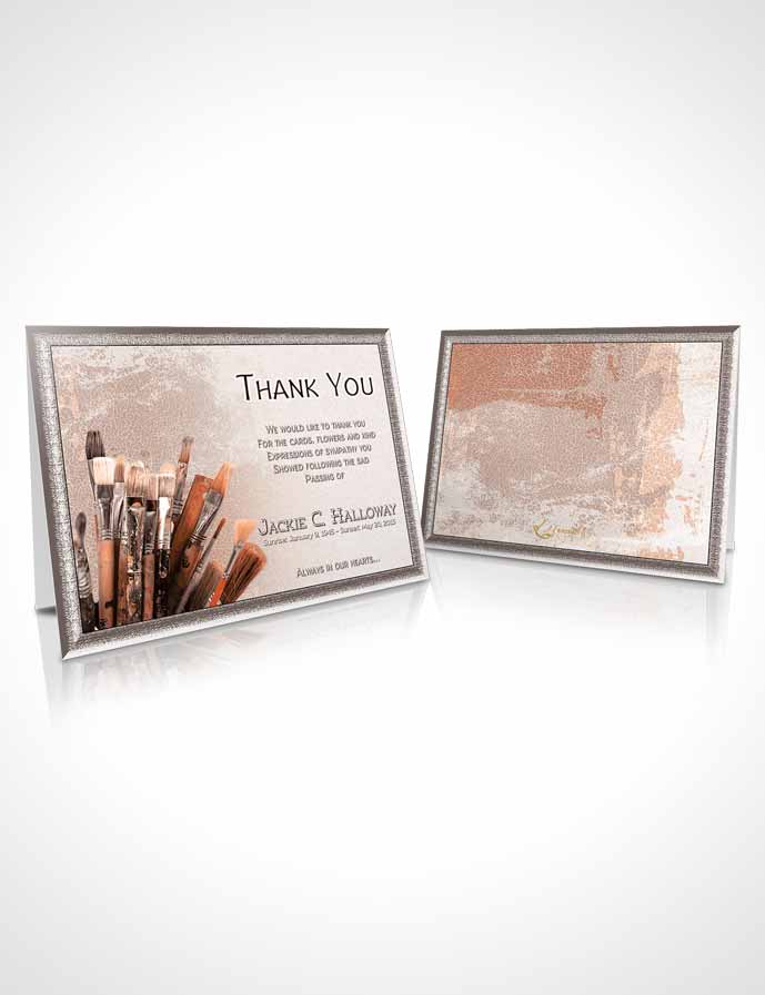 Funeral Thank You Card Template Rustic Painters Paradise