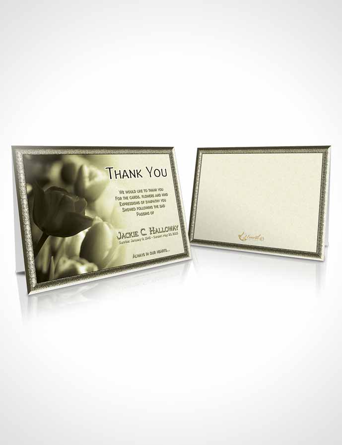 Funeral Thank You Card Template Rustic Roses